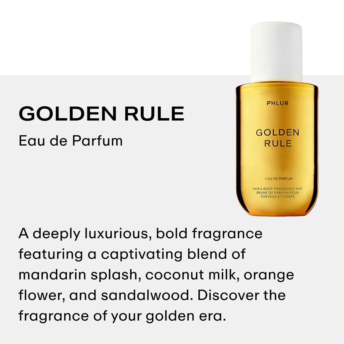 Perfume Fragrance Hair Spray - PHLUR Golden Rule Парфюмированный спрей для